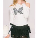 【HOOK】for girls バタフライ刺繍ワンショルダートップス | HOOK | 詳細画像30 