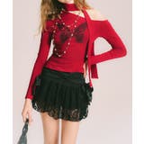 【HOOK】for girls バタフライ刺繍ワンショルダートップス | HOOK | 詳細画像45 