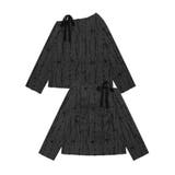 ダークグレー | for girls リボンプリントオープンショルダーダメージトップス | HOOK