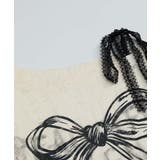 for girls リボンプリントオープンショルダーダメージトップス | HOOK | 詳細画像12 