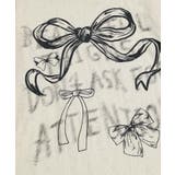 for girls リボンプリントオープンショルダーダメージトップス | HOOK | 詳細画像13 