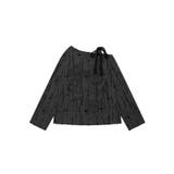 for girls リボンプリントオープンショルダーダメージトップス | HOOK | 詳細画像2 