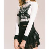 ホワイト | 【HOOK】for girls コルセット風レースアップトップス | HOOK