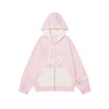 【HOOK】for girls バイカラー刺繍ジップパーカー | HOOK | 詳細画像2 