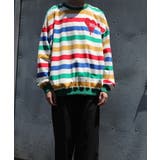 新色登場！スウェット 溶けるハート刺繍レインボーボーダーリンガースウェット 韓国… | HOOK | 詳細画像25 