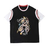 レイヤード風バスケット服ユニフォーム半袖tシャツ 韓国ファッション ストリート系 | HOOK | 詳細画像1