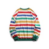 新色登場！スウェット 溶けるハート刺繍レインボーボーダーリンガースウェット 韓国… | HOOK | 詳細画像2 