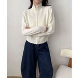 着回し抜群！ハーフジップニットカーディガン | aimoha  | 詳細画像6 