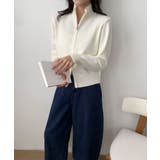 着回し抜群！ハーフジップニットカーディガン | aimoha  | 詳細画像1 