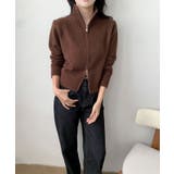 着回し抜群！ハーフジップニットカーディガン | aimoha  | 詳細画像16 