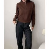 着回し抜群！ハーフジップニットカーディガン | aimoha  | 詳細画像15 