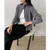 着回し抜群！ハーフジップニットカーディガン | aimoha  | 詳細画像20 