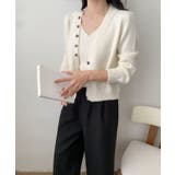 キャミソール付きふんわりニットカーディガンセット アンサンブル | aimoha | 詳細画像5