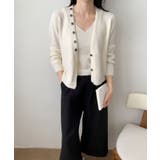 キャミソール付きふんわりニットカーディガンセット アンサンブル | aimoha | 詳細画像4