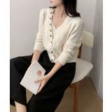 キャミソール付きふんわりニットカーディガンセット アンサンブル | aimoha | 詳細画像3