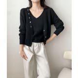 キャミソール付きふんわりニットカーディガンセット アンサンブル | aimoha | 詳細画像15