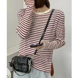 ボーダーカジュアルTシャツ | aimoha  | 詳細画像7 