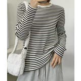 ブラック | ボーダーカジュアルTシャツ | aimoha 