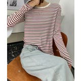 ボーダーカジュアルTシャツ | aimoha  | 詳細画像4 
