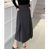 ダークグレー | 【BANICO】ボックスプリーツ フレア ミディスカート | aimoha 