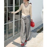 バイカラーVネックニットカーディガン | aimoha  | 詳細画像2 