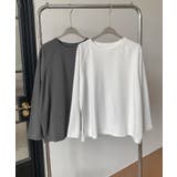 ラグランスリーブコットンロングTシャツ | aimoha | 詳細画像3