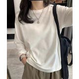 ラグランスリーブコットンロングTシャツ | aimoha | 詳細画像1