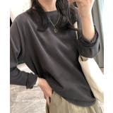 ダークグレー | ラグランスリーブコットンロングTシャツ | aimoha
