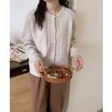 オフホワイト | 【Banico】ケーブルニットカーディガン【AW】 | aimoha