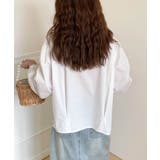 ギャザーラウンドネックコットンブラウス | aimoha  | 詳細画像11 