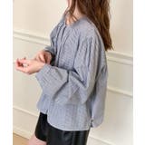 ギャザーラウンドネックコットンブラウス | aimoha  | 詳細画像7 