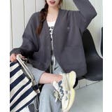 ダークグレー | Vネックスナップボタンブルゾン | aimoha