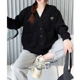 ブラック | Vネックスナップボタンブルゾン | aimoha