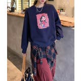 ガールプリント裏起毛スウェット【AW】 | aimoha  | 詳細画像5 