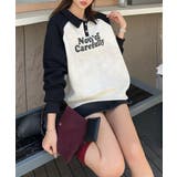 ラグラン配色ポロスウェット | aimoha  | 詳細画像5 