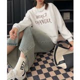 英字ロゴプリント裏起毛スウェット【AW】 | aimoha | 詳細画像3