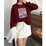 メッセージプリント裏起毛スウェット【AW】 | aimoha  | 詳細画像1 