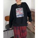 メッセージプリント裏起毛スウェット【AW】 | aimoha  | 詳細画像2 