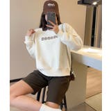 オフホワイト | フェイクレイヤードスウェット | aimoha