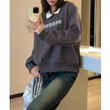 ダークグレー | フェイクレイヤードスウェット | aimoha