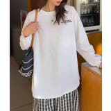 ロゴプリントカジュアル長袖Tシャツ | aimoha | 詳細画像4