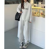 ロゴプリントハーフジップトレーナー | aimoha  | 詳細画像2 