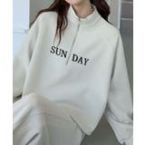 ロゴプリントハーフジップトレーナー | aimoha  | 詳細画像3 