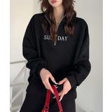 ロゴプリントハーフジップトレーナー | aimoha  | 詳細画像5 