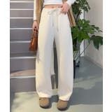 ライトベージュ | セミワイドフィットパンツ  | aimoha 