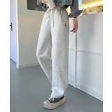 杢グレー | セミワイドフィットパンツ  | aimoha 