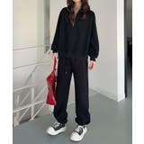 ジップデザインカジュアルスウェットハーフジップ | aimoha  | 詳細画像4 