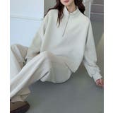 ジップデザインカジュアルスウェットハーフジップ | aimoha  | 詳細画像7 