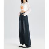 ウォッシュデニムワイドパンツ | aimoha  | 詳細画像12 