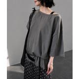 ワンショルダー風ビッグTシャツ | aimoha  | 詳細画像4 